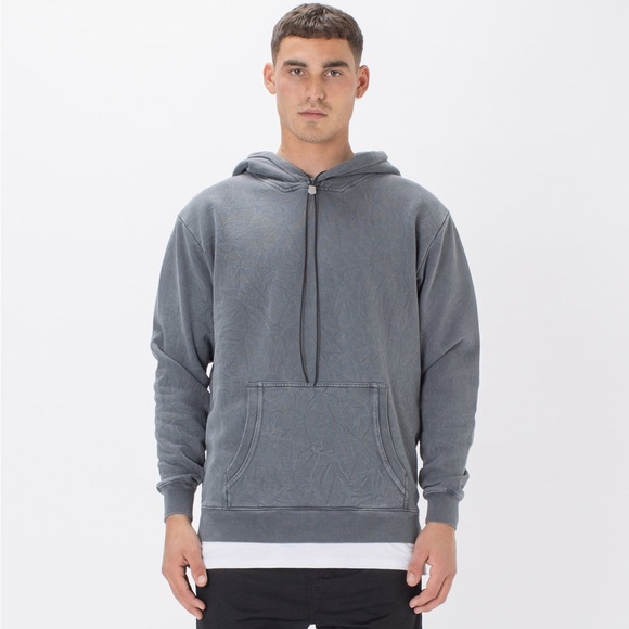 Zanerobe Lowgo Hood Sweat Grey Salt - Picture 2 of 7